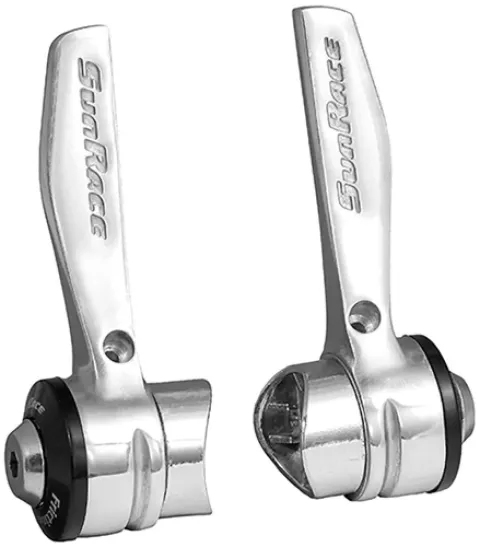 SunRace Schalthebel SLR80, 8-fach, silber, für 28,6 mm Unterrohr, Aluminium, kompatibel mit…