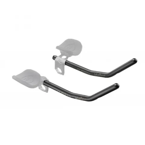 Vision Extensions Trimax Reversible Alloy 388 mm Schwarz - aerodynamische Triathlon-Extensions