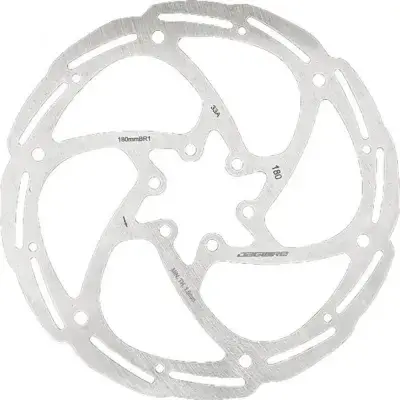 Jagwire Bremsscheibe Basics BR1 6-Loch 180 mm Silber - zuverlässige Bremsleistung