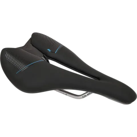 Merida Sattel EXPERT SL 240/140 Schwarz/blau - sportlicher Komfortsattel mit V-Mount