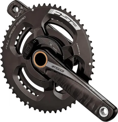FSA Leistungsmesskurbel Powerbox Road Carbon 2x 180 mm Schwarz - präzise Wattmessung für Rennräder