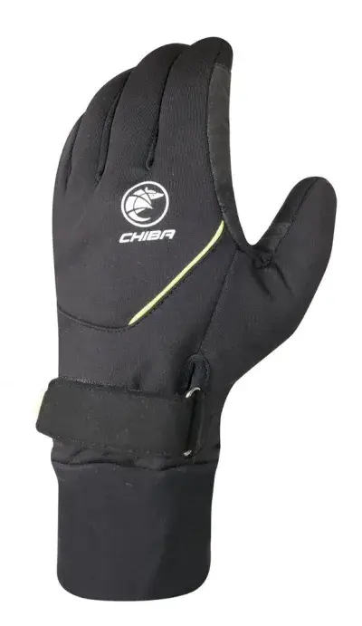 CHIBA Rain Pro - wasserdichte Winter-Radhandschuhe schwarz/neongelb, Größe L