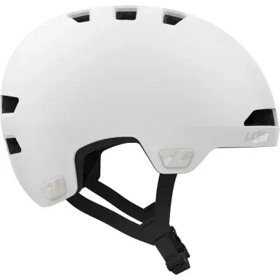 LAZER Helm Maze Jr KinetiCore Kids Matte White Unisize - sicherer Kinderhelm mit Sticker-Set