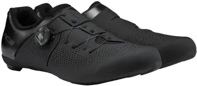 SHIMANO Fahrradschuhe RC302 Herren/Damen Road SPD-SL Fahrradschuhe Größe 44 breit, Schwarz