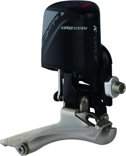 FSA Umwerfer K-Force WE 2-fach 2-fach Schwarz/silber - präziser elektronischer Schaltkomfort