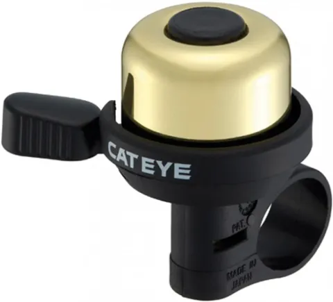 CATEYE Klingel Wind Bell PB-1000 Gold Gold - edle Fahrradklingel mit warmem Klang