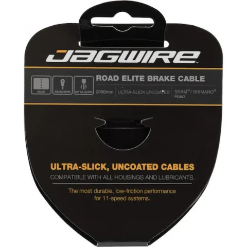 Jagwire Bremszug Road Elite Ultra-Slick polished 1.5 x 2000 mm Silber - maximale Bremsperformance