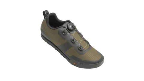 Giro Tracker Flatpedal MTB Schuh - trail green-dark shadow - Größe 48 - Tack Rubber, atmungsaktiv,…