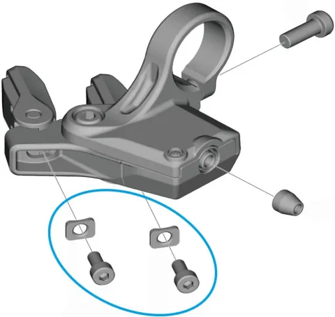 SHIMANO Befestigungsschraube mit Unterlegscheibe SW-M8150 2Paar Befestigungsschraube - für SW-M8150…