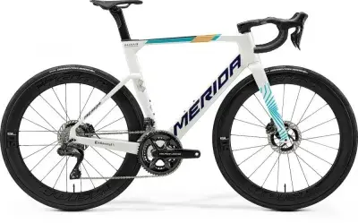 Merida REACTO TEAM pearl(blue-team) L weiß - aerodynamisches Carbon-Rennrad für Höchstleistung