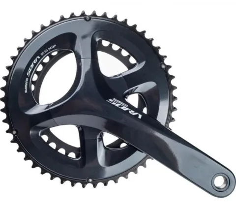 SHIMANO Kurbelgarnitur SORA FC-R3000 Kurbelgarnitur - 9-fach, 175 mm, 50-34 Zähne, 34 Zähne, Schwarz