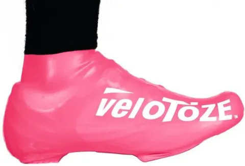 VeloToze Überschuh 2.0 kurz pink S/M - wasserdichter Aero-Überschuh für kalte Tage