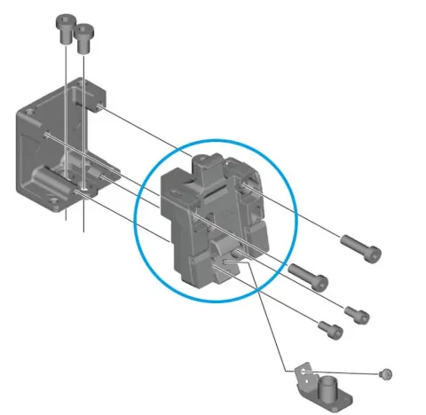 SHIMANO Obere Befestigungseinheit für E-BIKE SYSTEMS Akkuhalter BM-EN801-A - ca. 63 g