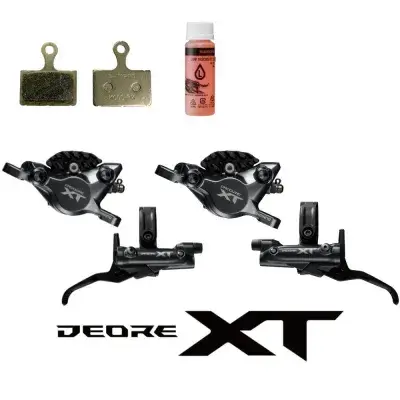 SHIMANO Scheibenbrems-Upgrade-Kit DEORE XT BL-M8200+BR-M8200 - Hydraulische Scheibenbremse VR/HR Set