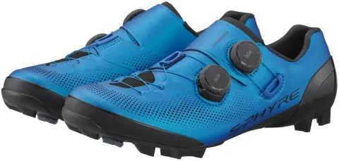 SHIMANO Fahrradschuhe XC903 Herren/Damen MTB SPD Größe 44 Blau - steife Rennsohle für XC und…