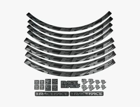 Race Face Laufrad Decal Set, XL, grey grau - stylische Laufrad-Aufwertung