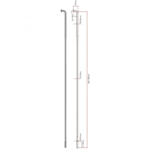DT Swiss Speiche Alpine III 2.34 / 274 mm silber - extrem belastbare E-Bike- und Tandem-Speiche