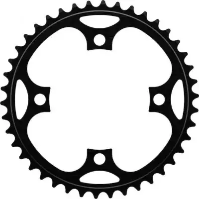 Centurion Kettenblatt 4-Arm Narrow-Wide 44 Zähne, 104 mm BCD Schwarz - optimaler Kettenhalt