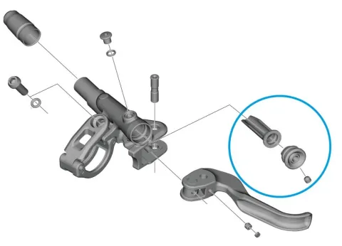 SHIMANO Membran-Einheit BL-M9100 Membran-Einheit - Ersatzteil für XTR-Bremshebel
