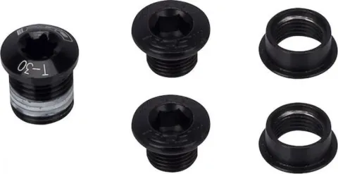 FSA Kettenblattschraubenset MTB 386 3-Arm 5-teilig Schwarz - sicherer Halt für dein Kettenblatt