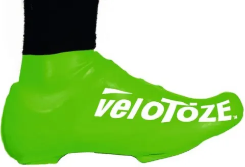 VeloToze Überschuh 2.0 kurz grün S/M - wasserdichter Aero-Überschuh für kalte Tage