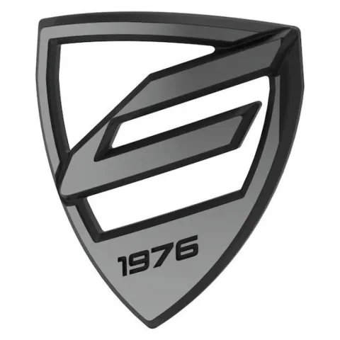 Centurion Steuerrohrplakette 45 mm Chrom/Schwarz - stilvolle Front für dein E-Bike