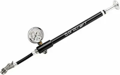 Procraft Federgabel-/ Dämpferpumpe Blow Up II Mini Schwarz/silber - präzise Fahrwerksabstimmung