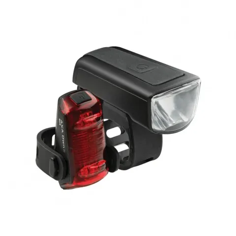 AXA LED-Akku-Beleuchtungsset AXA Dwn 30 - USB aufladbar mit Gummiband-Befestigung -…