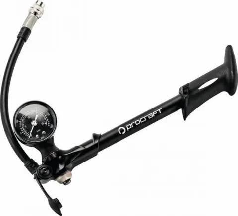 Procraft Federgabel-/ Dämpferpumpe Blow Up II Compact Schwarz - präzise Druckeinstellung