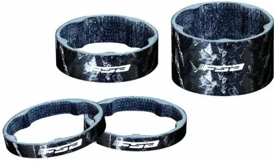 FSA Vorbauspacer Carbon 1 1/8" 10 mm x 1 1/8" Schwarz - präzise Lenkerhöhe