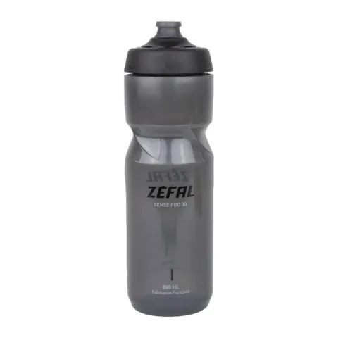 Zéfal Sense Pro 800 Trinkflasche Schwarz - auslaufsichere Sport-Trinkflasche 800ml für Fahrrad