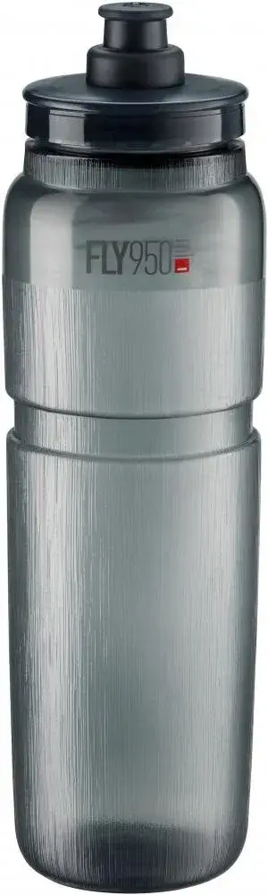 ELITE Trinkflasche Fly Tex Smoke 950 ml - ultraleichte Sportflasche mit schneller Flüssigkeitsabgabe