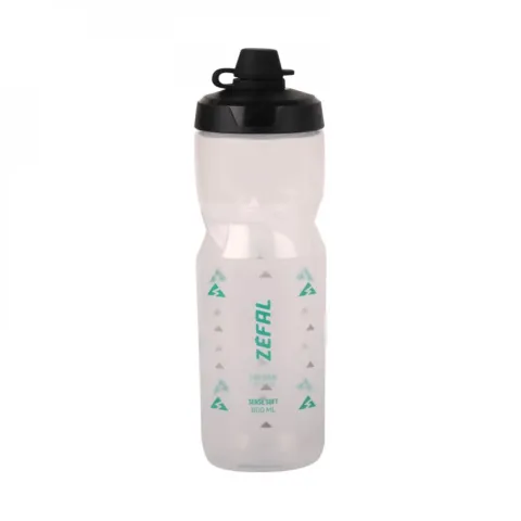 Zéfal Trinkflasche Sense Soft No-Mud Transparent 800 ml - sauberes Trinken bei jeder Fahrt