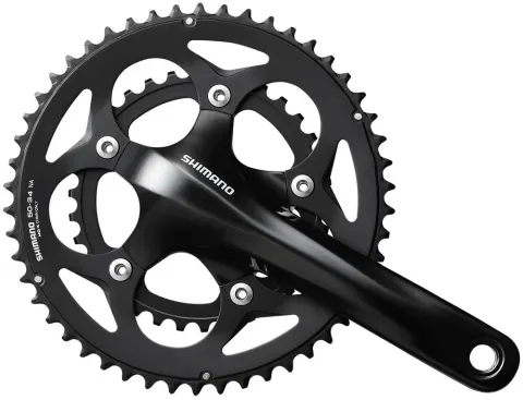 SHIMANO Kurbelgarnitur FC-RS400 10-fach, 175 mm, 50-34 Zähne, 34 Zähne, Schwarz
