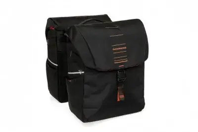 New Looxs Doppelpacktasche Vigo Double RT 2 2x18L Black Orange - sportliche Gepäckträger-Tasche
