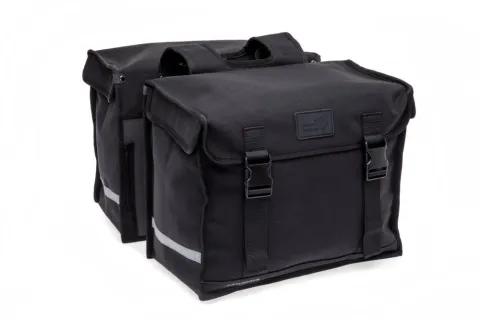 New Looxs Doppelpacktasche Canvas Double Camping 46 l - robuste Gepäckträgertasche für Alltag & Tour