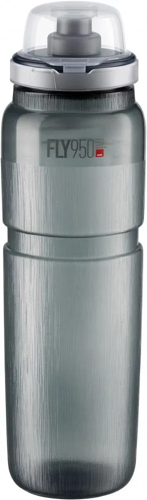 ELITE Trinkflasche Fly MTB Tex Smoke 950 ml - ultraleichte MTB-Trinkflasche mit Schutzkappe