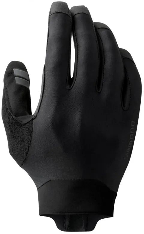 SHIMANO Enduro Gloves Black S - leichter MTB-Langfingerhandschuh mit Grip & Touchscreen