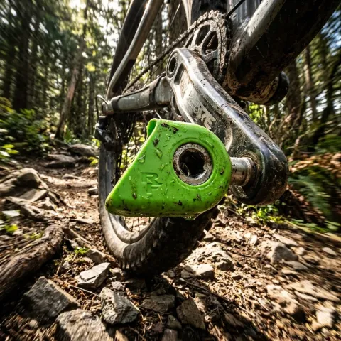 Race Face Crank Boot Kurbelschutz Kit, 2 Stk., Era, green - effektiver Kurbelarmschutz