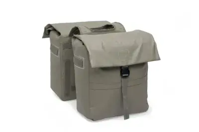 New Looxs Doppelpacktasche Leeds Double Taupe 2x 19,5 l - stilvolle, wetterfeste Gepäckträgertasche