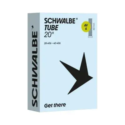 Schwalbe AV6 Fahrradschlauch 20 Zoll (28/40-406) mit 40mm Autoventil - Premium Qualität