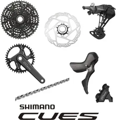 SHIMANO Gruppe CUES (FC-U6040-1) 10/11 Fach, 10 - moderne Komplett-Schalt- und Bremsgruppe