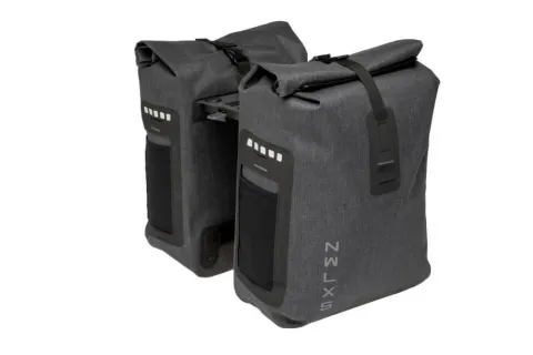 New Looxs Doppelpacktasche Varo Racktime Grey 2×16 l Grau - wasserdichte Fahrrad-Gepäcktasche