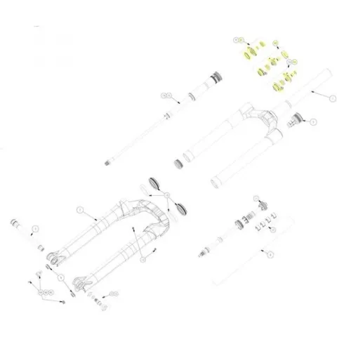 Manitou Verstellknopf-Set für R8 Pro Größe Universal - präzise Fahrwerksabstimmung