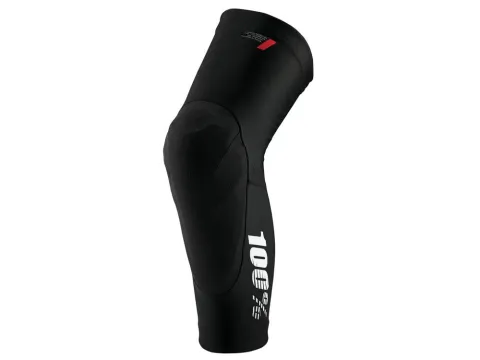 100% Teratec knee guards S black - leichte, flexible MTB-Knieschoner mit Level 1 Schutz