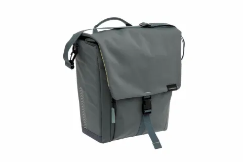 New Looxs Radtasche Tulum Single Grey Green 18 l Grey - praktische Gepäckträgertasche