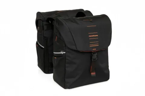 New Looxs Doppelpacktasche Vigo Double Black Orange 2x 18 l Orange - geräumige Gepäckträgertasche