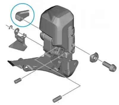 SHIMANO Abdeckung FD-R7150 Kabelanschluss Größe Universal - Schutz für Di2-Anschluss