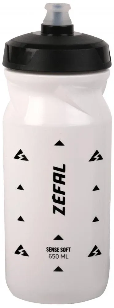 Zéfal Trinkflasche Sense Soft Weiß 650 - leichte, dichte Sporttrinkflasche 650 ml
