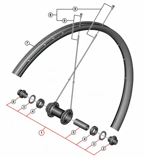Shimano Y2MC98010 Nabenachseinheit für HB-TC500-12 12 x 100 mm